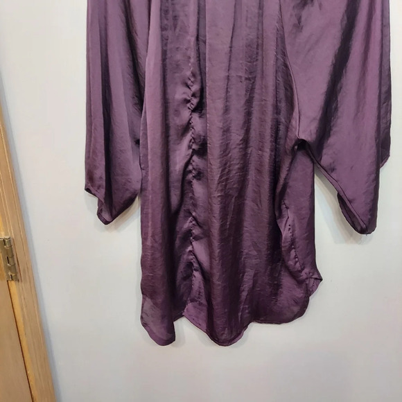 Honey punch silk purple button up flowy - Picture 4 of 8